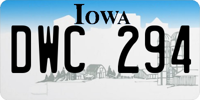 IA license plate DWC294
