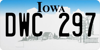 IA license plate DWC297