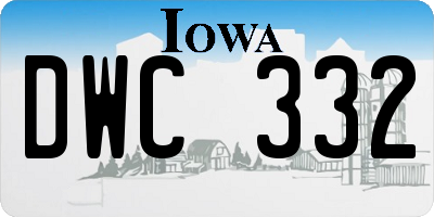 IA license plate DWC332