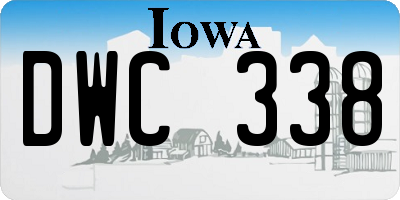 IA license plate DWC338