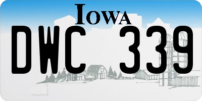 IA license plate DWC339