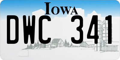 IA license plate DWC341