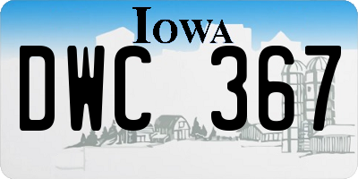 IA license plate DWC367