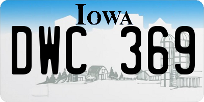 IA license plate DWC369