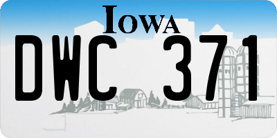 IA license plate DWC371
