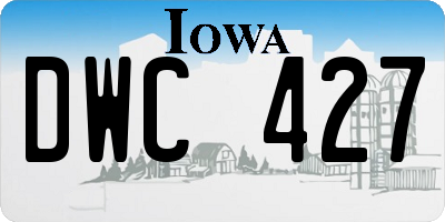 IA license plate DWC427