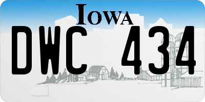 IA license plate DWC434