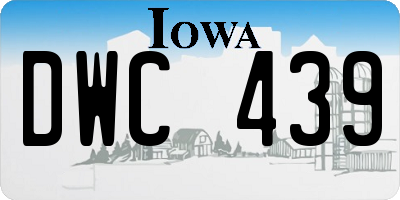 IA license plate DWC439