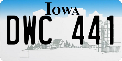 IA license plate DWC441