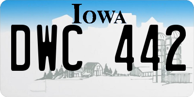 IA license plate DWC442