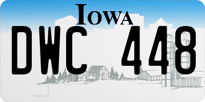 IA license plate DWC448