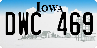 IA license plate DWC469