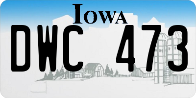 IA license plate DWC473