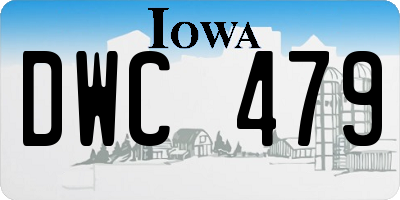 IA license plate DWC479