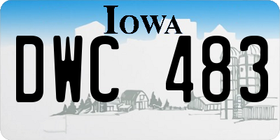 IA license plate DWC483