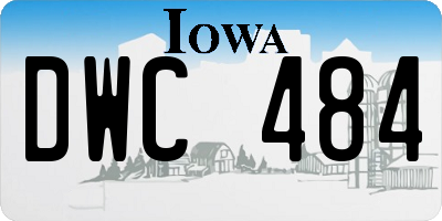 IA license plate DWC484