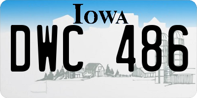 IA license plate DWC486