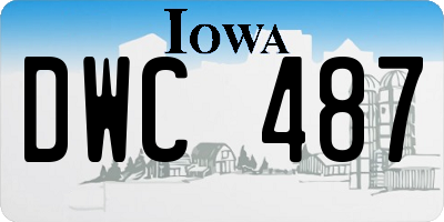 IA license plate DWC487