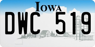 IA license plate DWC519