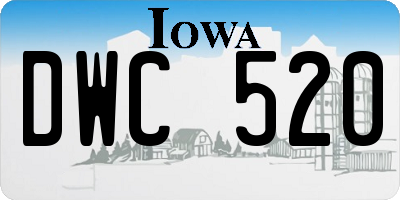 IA license plate DWC520
