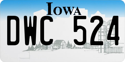 IA license plate DWC524