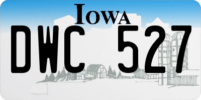 IA license plate DWC527