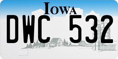 IA license plate DWC532