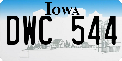 IA license plate DWC544