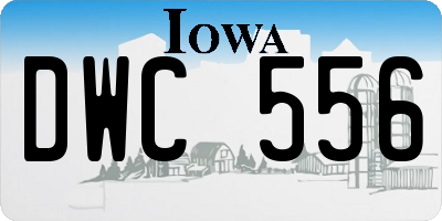 IA license plate DWC556
