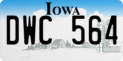 IA license plate DWC564