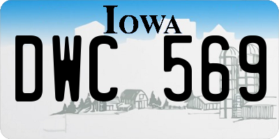 IA license plate DWC569