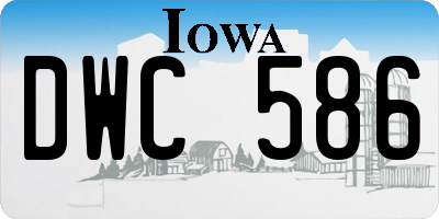 IA license plate DWC586
