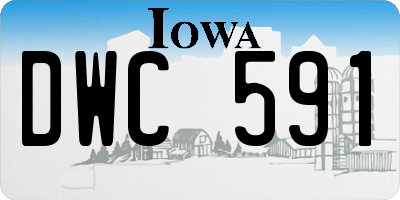 IA license plate DWC591