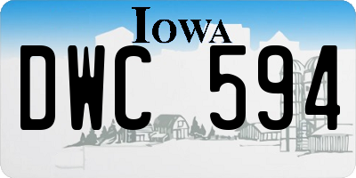 IA license plate DWC594