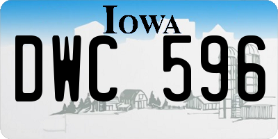 IA license plate DWC596