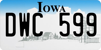 IA license plate DWC599