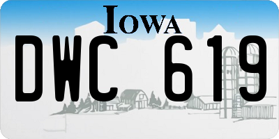 IA license plate DWC619