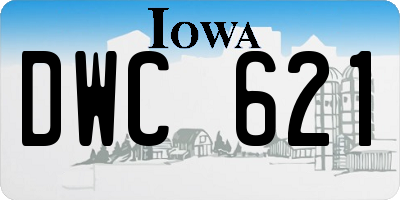 IA license plate DWC621