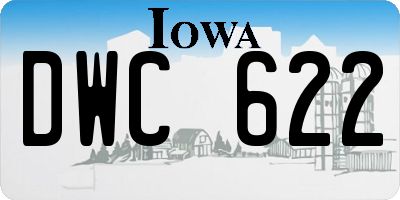 IA license plate DWC622