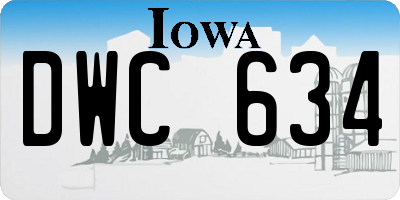 IA license plate DWC634