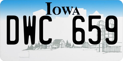 IA license plate DWC659