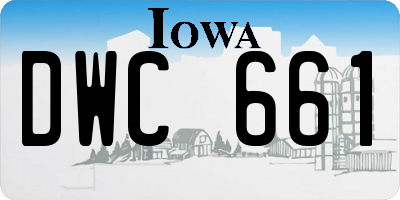 IA license plate DWC661