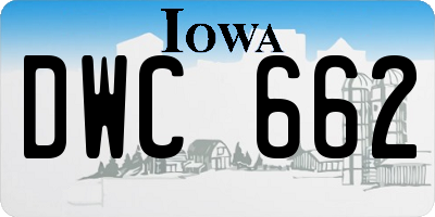 IA license plate DWC662
