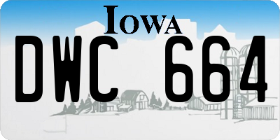 IA license plate DWC664