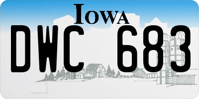 IA license plate DWC683