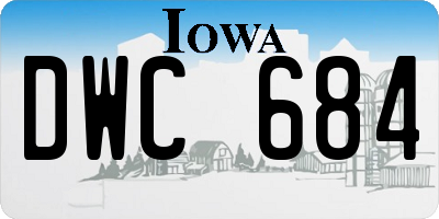 IA license plate DWC684