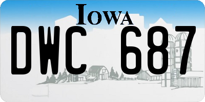IA license plate DWC687