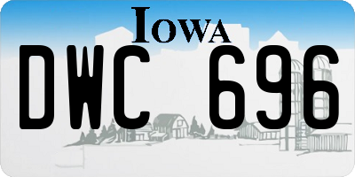 IA license plate DWC696