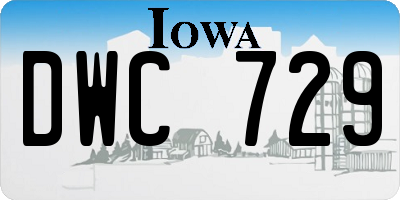 IA license plate DWC729