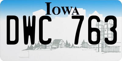 IA license plate DWC763